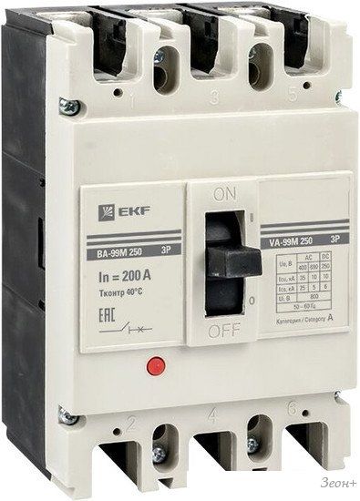 Выключатель автоматический EKF PROxima ВА-99 250200А 3P 35кА mccb99-250-200m