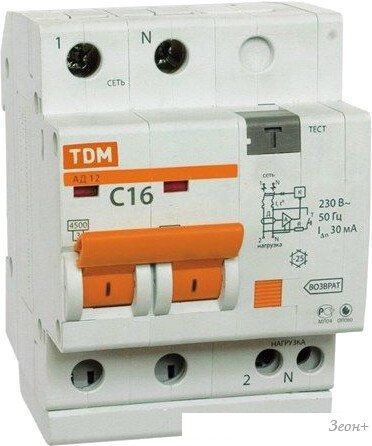 Дифференциальный автомат TDM Electric АД-12-2Р-25А-30мА SQ0204-0011