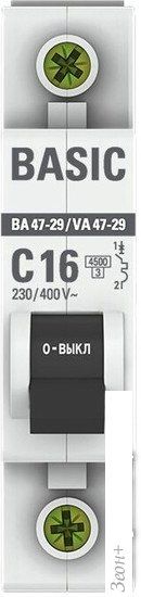Выключатель автоматический EKF ВА 47-29 1P 16A (C) 4.5кА mcb4729-1-16C