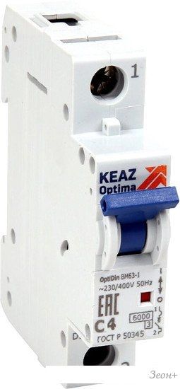 Выключатель автоматический КЭАЗ 1P C 3А 6кА OptiDin BM63-1C3-УХЛ3 260509