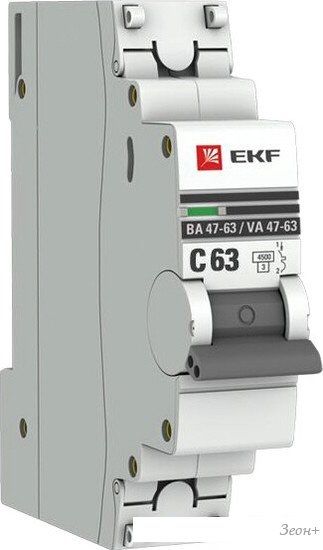 EKF PROxima ВА 47-63 1Р 63А (C) mcb4763-1-63C-pro