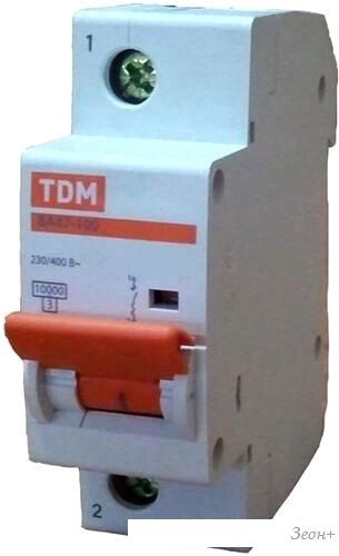 Выключатель автоматический TDM Electric ВА 47-100 1Р 50А 10кА х-ка С SQ0207-0052
