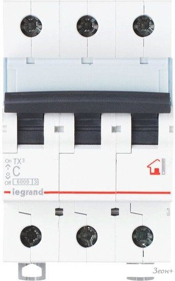 Выключатель автоматический Legrand TX3 3P C 20A 10kA 3M 403945