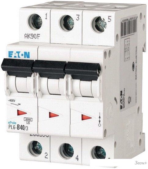 Выключатель автоматический Eaton PL6 3P 40А C 6кА 3M 286605