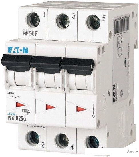 Выключатель автоматический Eaton PL6 3P 25А C 6кА 3M 286603