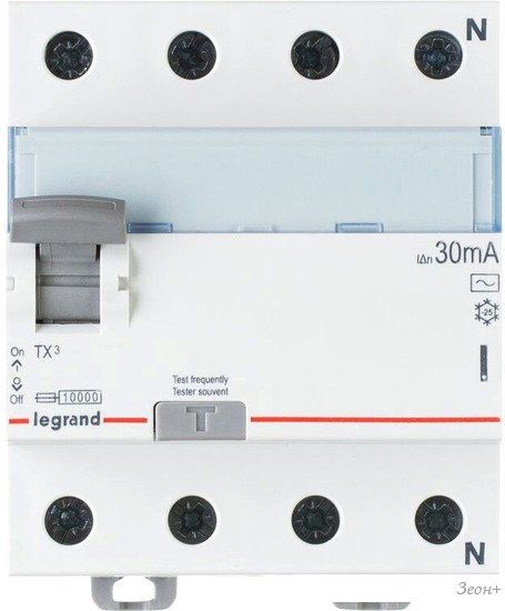 Устройство защитного отключения Legrand TX3 4P 40A 30мA 10kA 4M 403009