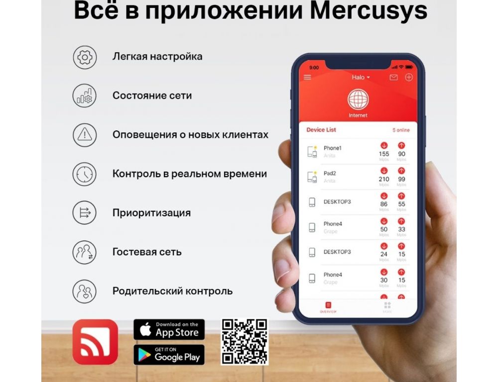 Wi-Fi роутер Mercusys MR80X