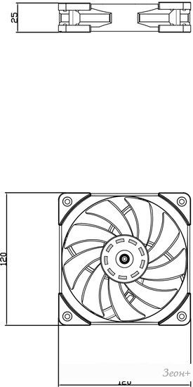 Вентилятор для корпуса Thermalright TL-C12-W