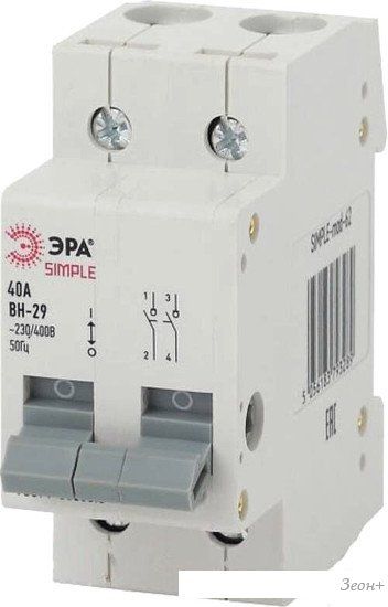 Выключатель нагрузки ЭРА Simple-Mod-61 2P 40А ВН-29 Б0039251