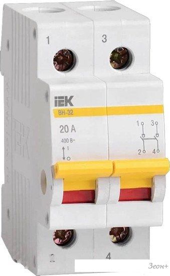 Выключатель нагрузки IEK ВН-32 2Р 20А MNV10-2-020