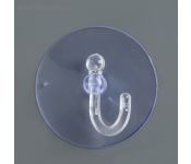 Крючок на вакуумной присоске «Круг», d=6,5 см, цвет прозрачный