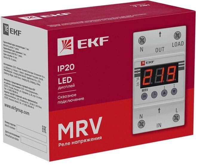 Реле напряжения EKF MRV-63A