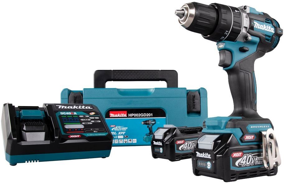 Ударная дрель-шуруповерт Makita HP002GD201 (с 2-мя АКБ, кейс)
