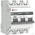 Выключатель автоматический EKF 3P 8А (D) 4.5kA ВА 47-63 mcb4763-3-08D-pro