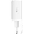 Сетевое зарядное Baseus GaN5 Pro Fast Charger 2C+U 65W (белый)
