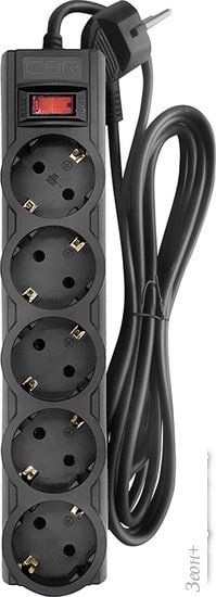 Сетевой фильтр CBR CSF 2505 CB (черный, 3 м)