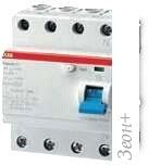 Устройство защитного отключения ABB F204 4P 25A 30mA 6kА 4М 2CSF204001R1250