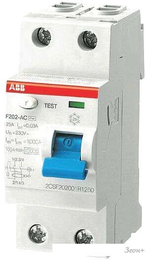 Устройство защитного отключения ABB F202 2P 40A 30mA 6kА 2М 2CSF202001R1400