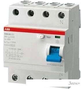 Устройство защитного отключения ABB F204 4P 63A 30mA 6kА 4М 2CSF204001R1630