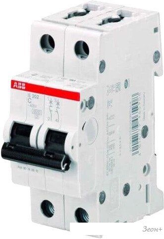 Выключатель автоматический ABB S 202 2P С 40А 6кА 2M 2CDS252001R0404