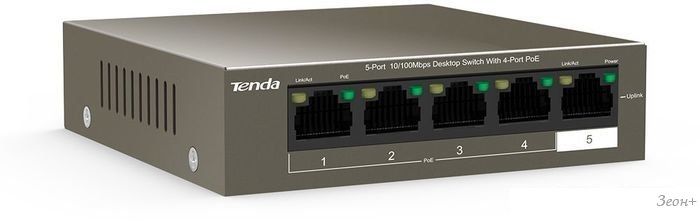 Неуправляемый коммутатор Tenda TEF1105P-4-63W