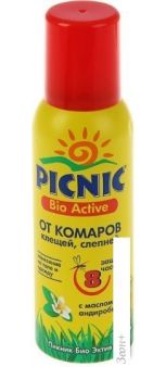 Аэрозоль против вредителей Picnic Bio Activ (125 см3)
