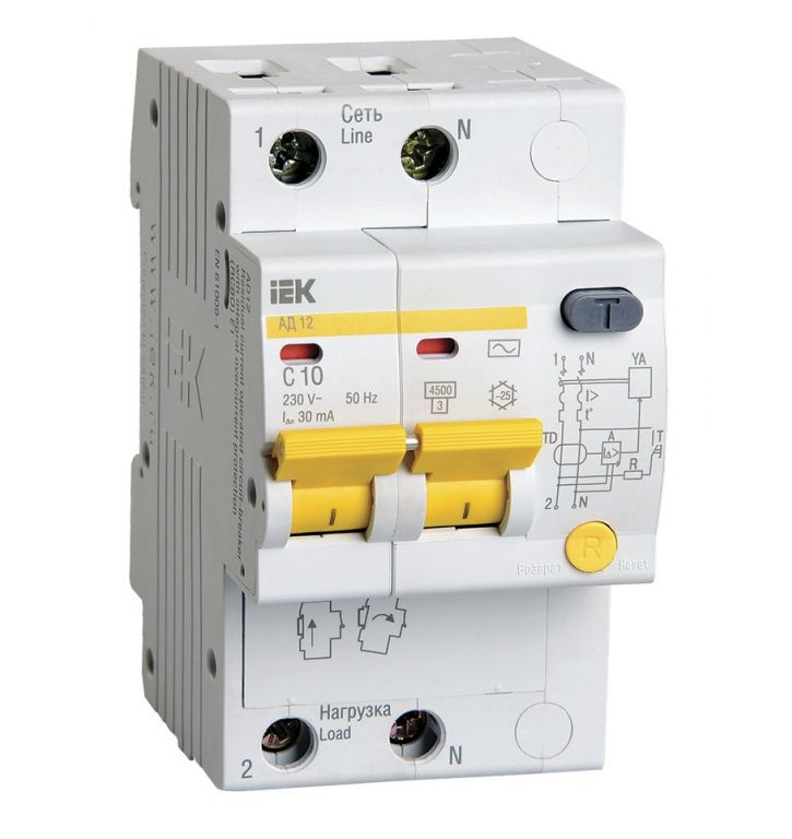 Дифференциальный автомат IEK MAD10-2-010-C-030