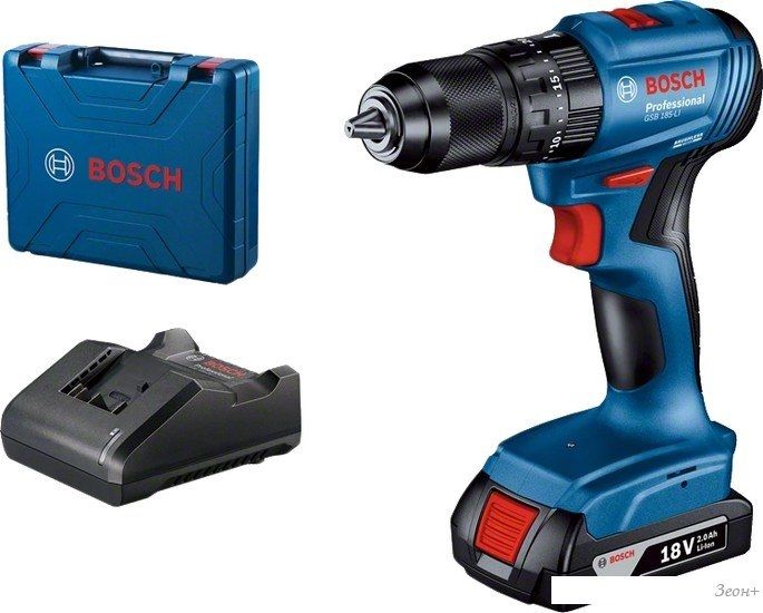 Ударная дрель-шуруповерт Bosch GSB 185-LI Professional 06019K3101 (с 1-им АКБ, кейс)