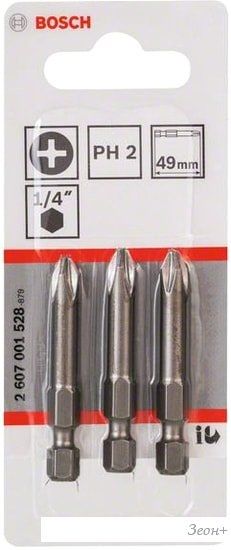 Набор бит Bosch 2607001528 (3 предмета)