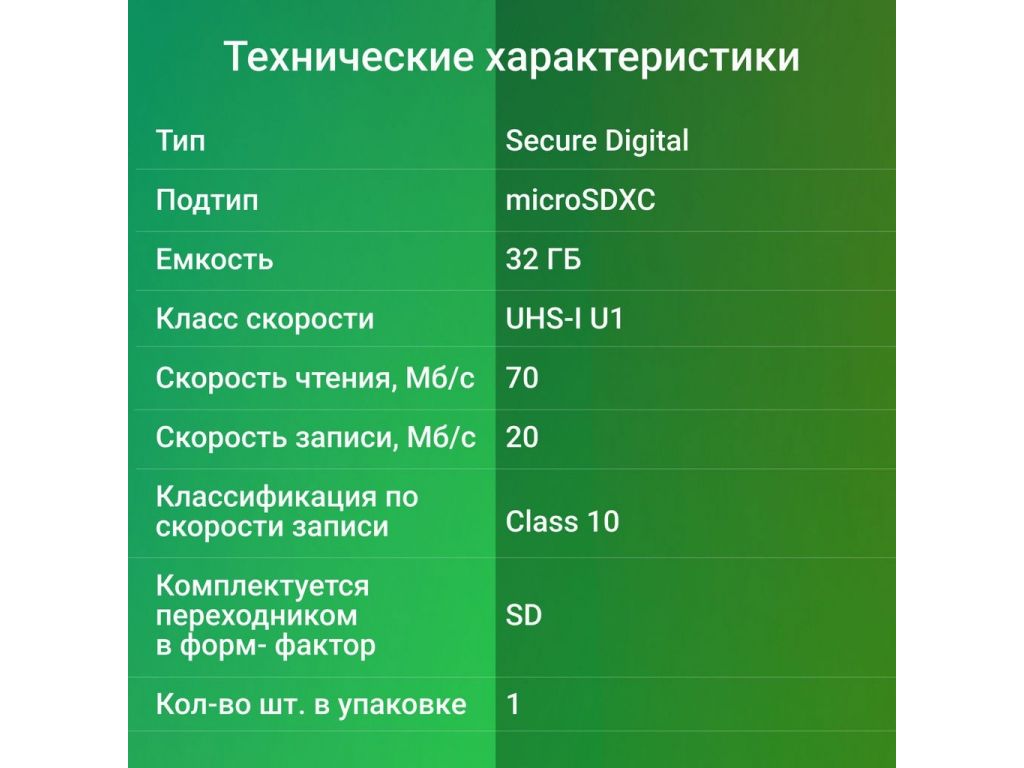 Карта памяти Digma MicroSDXC Class 10 Card10 DGFCA032A01