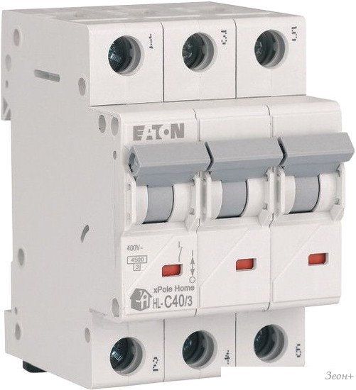 Выключатель автоматический Eaton HL-C403 3P 40A C 4.5кA 3M 194795