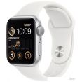Умные часы Apple Watch SE 2 40 мм (алюминиевый корпус, серебристый/белый, спортивный силиконовый ремешок M/L)