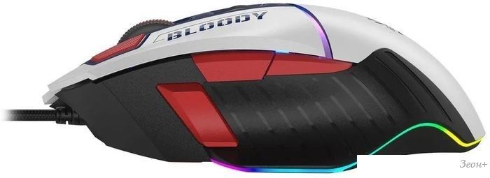 Игровая мышь A4Tech Bloody W95 Max Sports (белый/темно-синий)