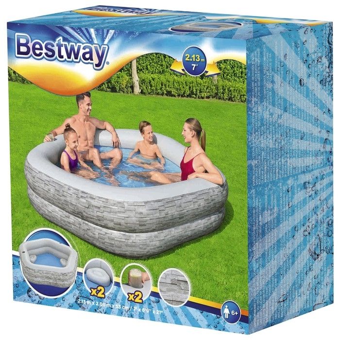 Надувной бассейн Bestway Splash Paradise 54423 (213х206х53)