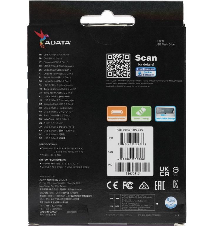 USB Flash ADATA UE800 128GB
