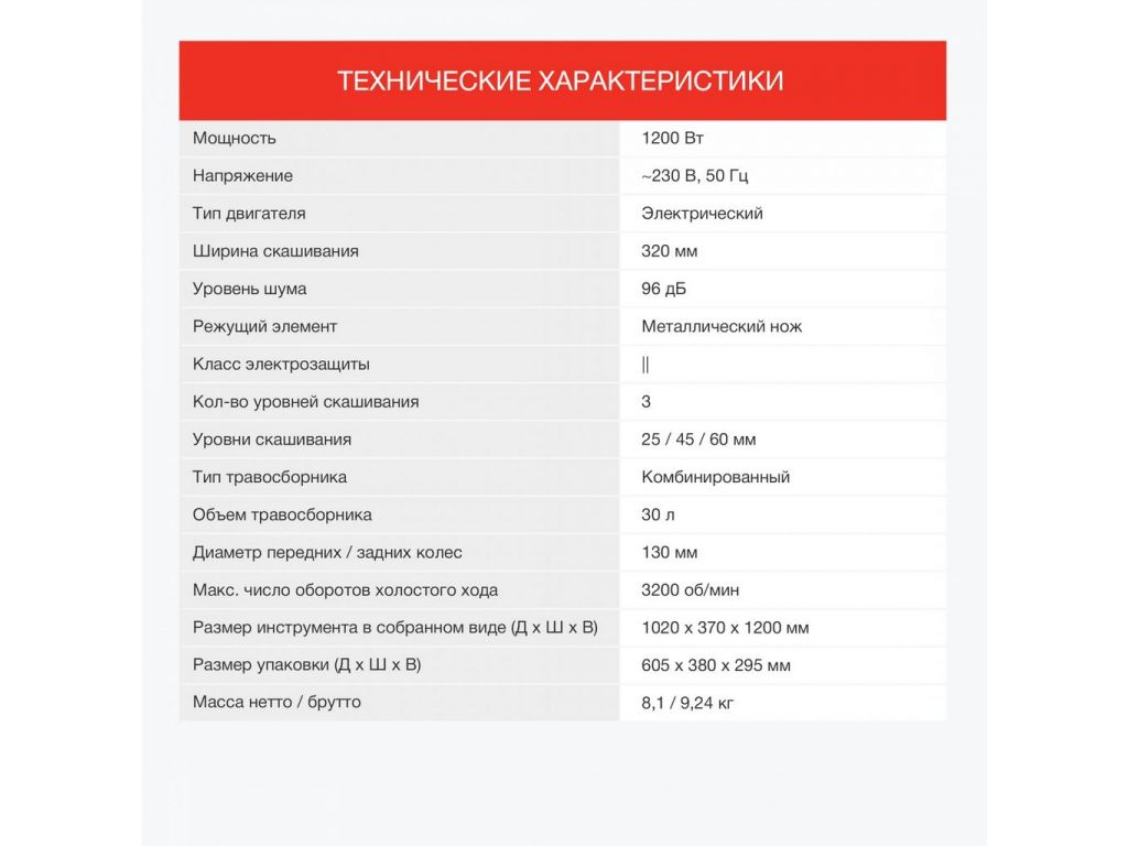Газонокосилка StarWind ELM-1200