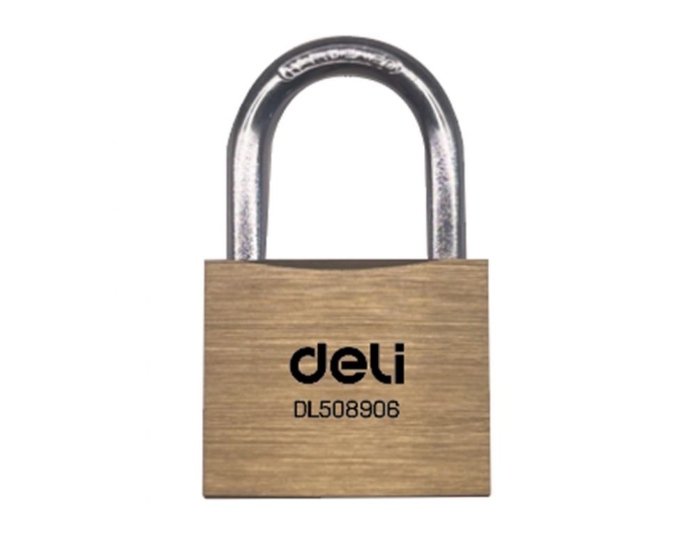 Замок навесной Deli DL508906 латунный