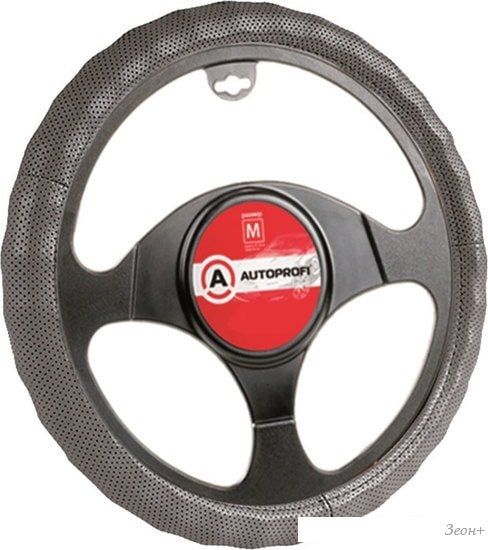 Оплетка на руль Autoprofi AP-396 D.GY (M) (серый)