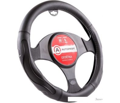 Оплетка на руль Autoprofi AP-1946 BK/BK (M) (черный)