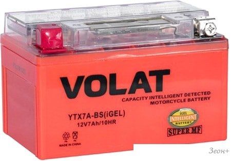 Мотоциклетный аккумулятор VOLAT YTX7A-BS(iGEL) (7 А·ч)