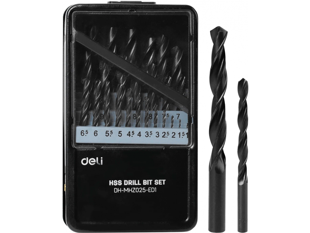 Набор сверл по металлу HSS Deli DH-MHZ025-ED1