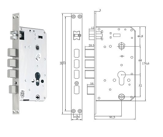 Врезной умный биометрический Bluetooth замок Lockin X1