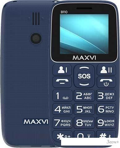 Кнопочный телефон Maxvi B110 (синий)