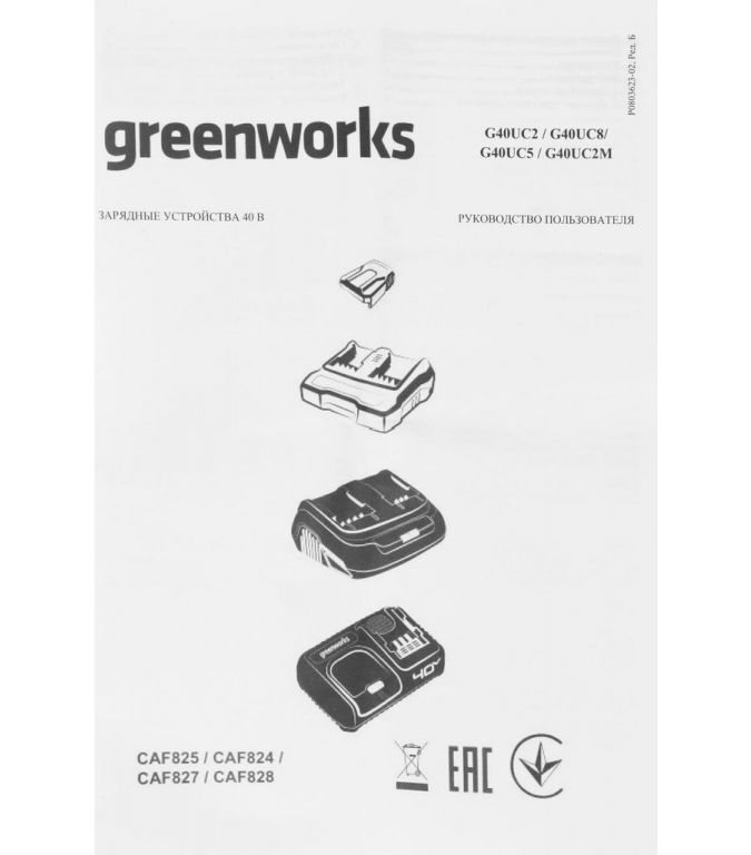Зарядное устройство Greenworks G40UCM2M (40В)
