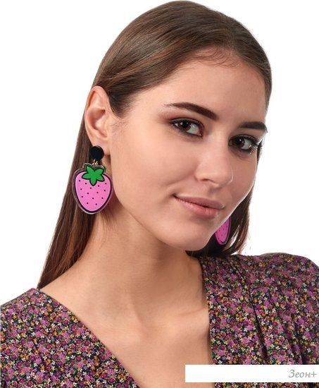 Серьги Bradex Розовые Клубнички AS 1643