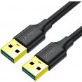 Кабель Ugreen US128 90576 USB Type-A - USB Type-A (3 м, черный)