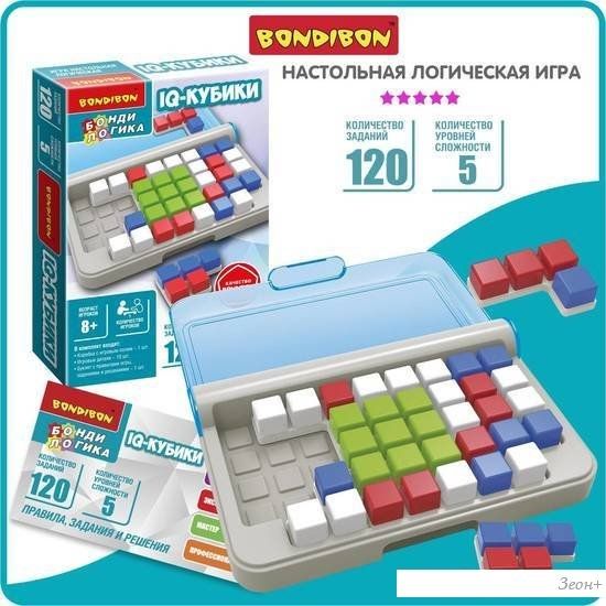 Настольная игра Bondibon БондиЛогика IQ-Кубики ВВ5955