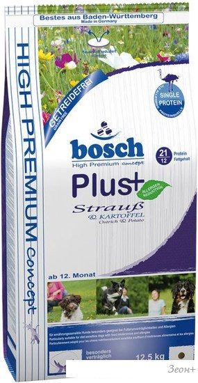 Корм для собак Bosch Plus Strauss & Kartoffel 12.5 кг
