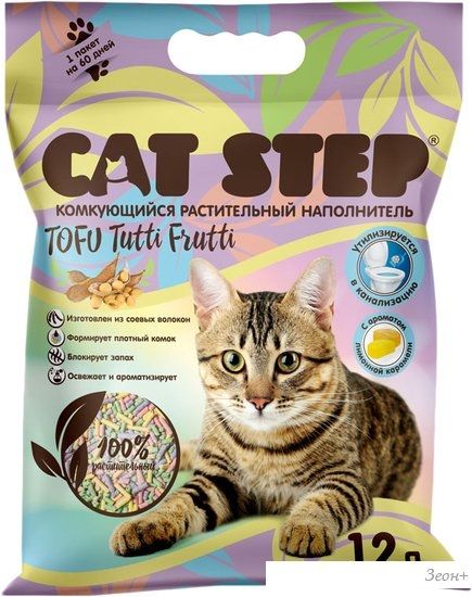Наполнитель для туалета Cat Step Tofu Tutti Frutti 12 л