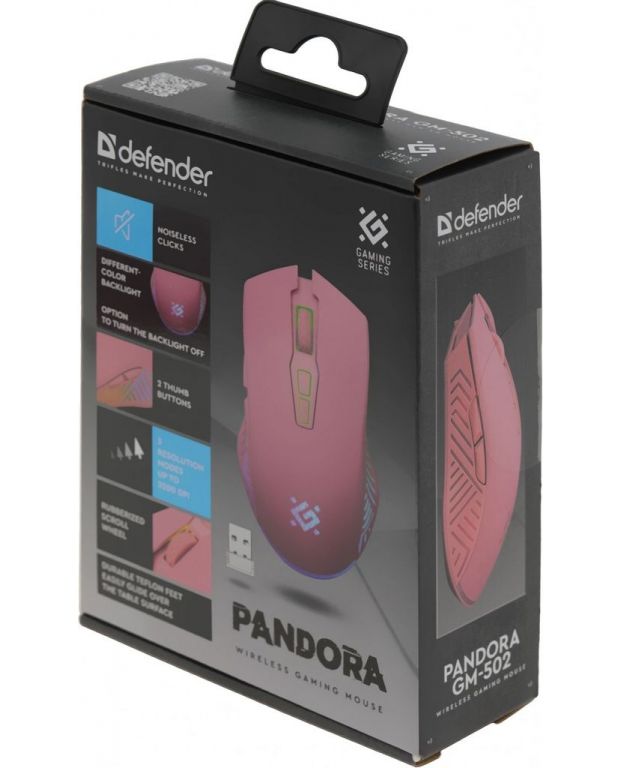 Игровая мышь Defender Pandora GM-502 (розовый)